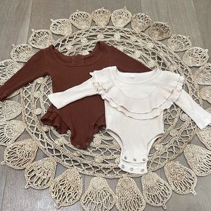 Brown & Tan Long Sleeve Onesies